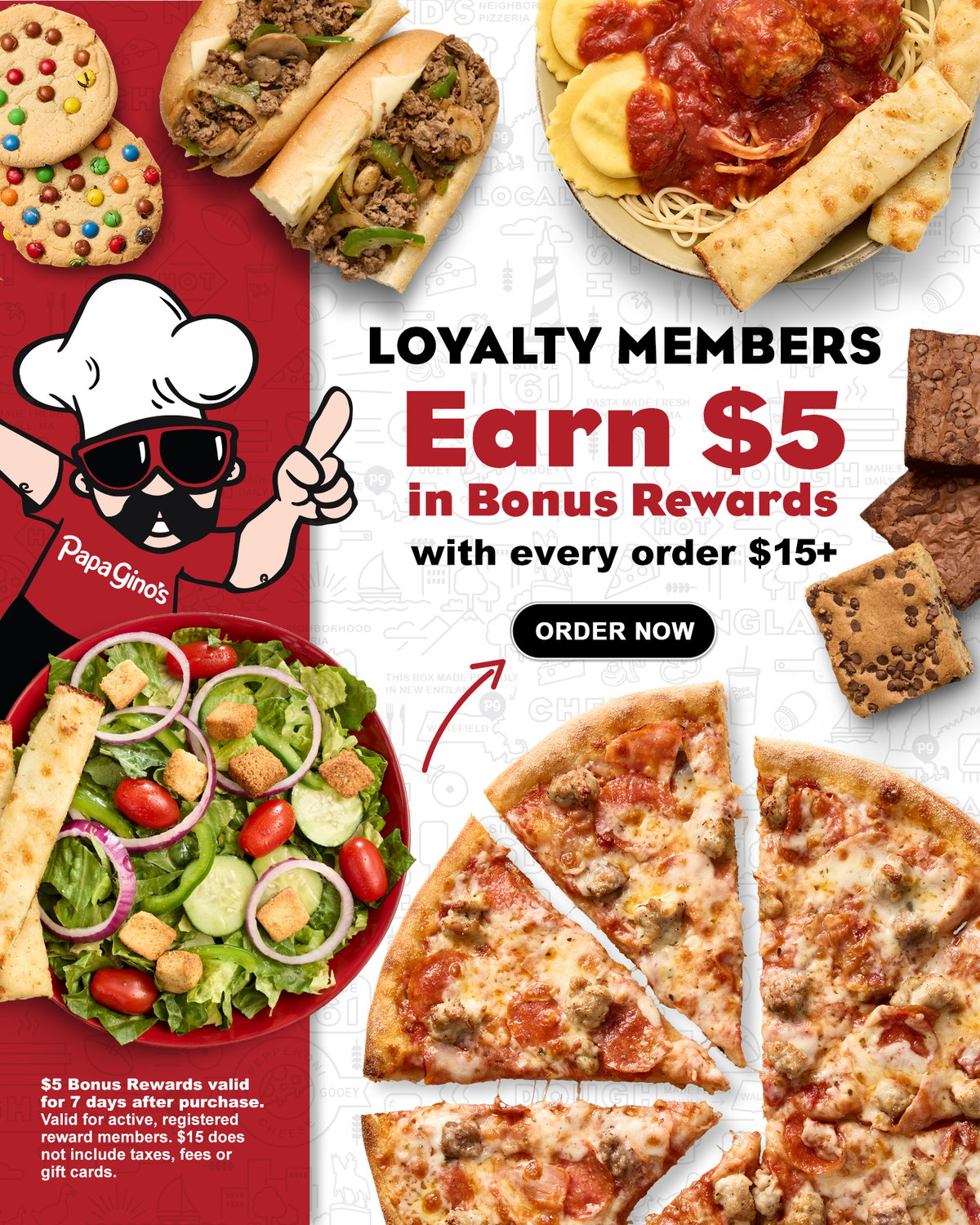 Get rewarded for loving pizza and being loyal - Papa Gino's