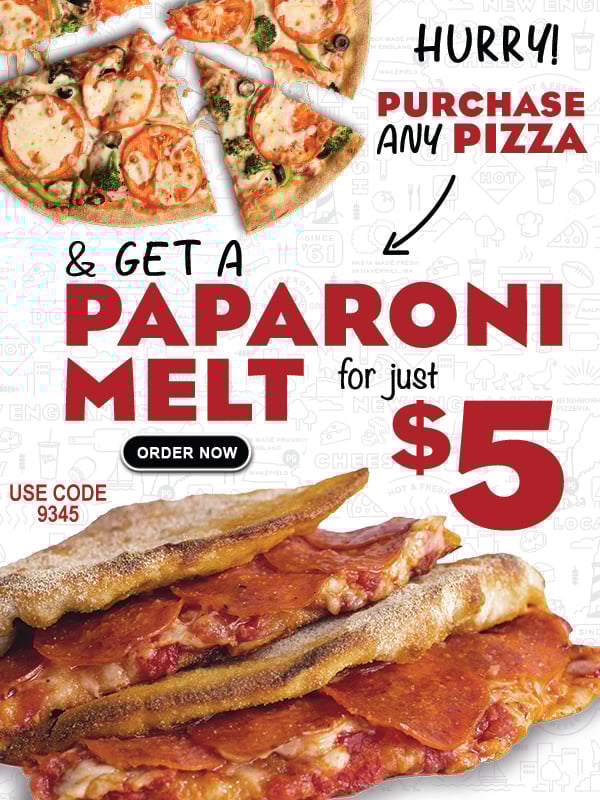 Enjoy our new Paparoni Melt. Loads of Pepperoni, Pizza Sauce and our 3-Cheese Blend baked into a perfect melt on our Fresh Dough.